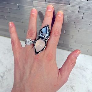 NEW Dendritic Opal & Rose Quartz Adjustable Crawler